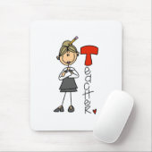 T is voor leraar muismat (Met muis)