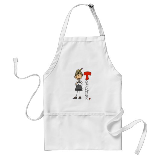 T is voor leraar standaard schort (Voorkant)