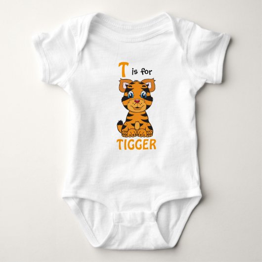 "T is voor TIGGER" Shirt Kinderen (Voorkant)
