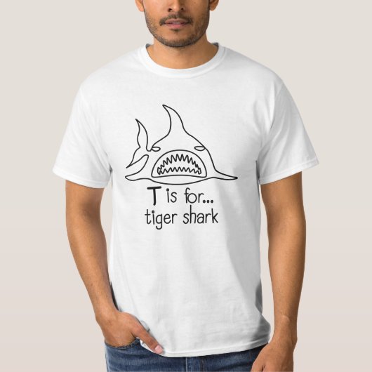 T is voor tijgerhaai t-shirt (Voorkant)