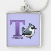 T is voor Titmouse Sleutelhanger (Voorkant)
