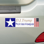 T is voor Trump Promise Keeper Bumpersticker (Op auto)