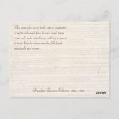 T. Jefferson: Truth & Newspapers - Briefkaart (Achterkant)