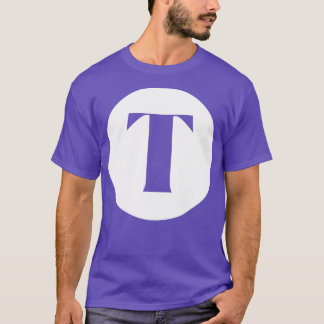 T Letter Initiaal Monogram T-shirt