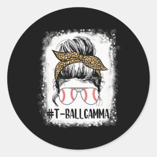 T-ll Gamma Leven Rommelige Knot Luipaardprint Zach Ronde Sticker