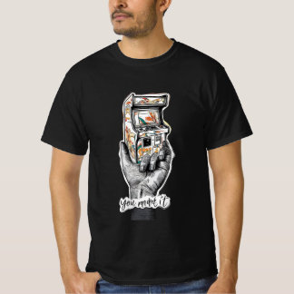 T Man-shirt met een artistueel ontwerp T-shirt