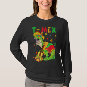 T Mex Sombrero Cinco De Mayo Mexicaanse T Rex Dino T-shirt