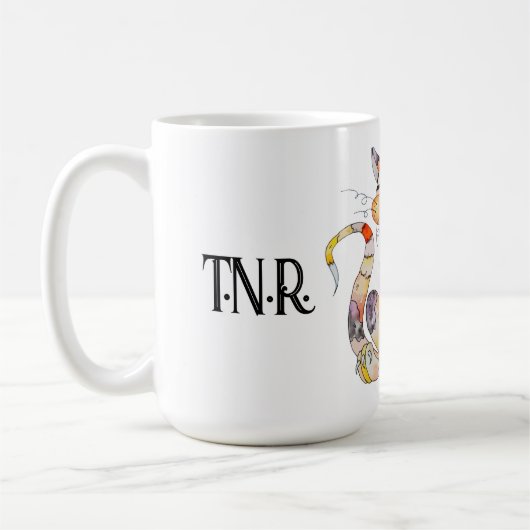 T.N.R. OEuvres Tirées Oreille Chat Mug (Gauche)
