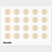 "T" Oogtest — Letter Ronde Sticker (Vel)