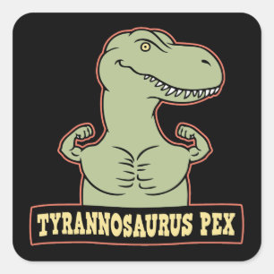 T-Pex Vierkante Sticker