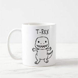 T-Pose T-Rex Sketch Koffiemok