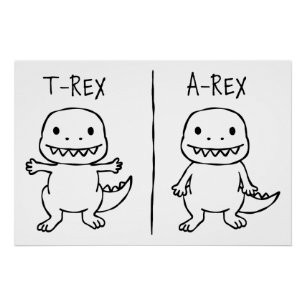 T-Pose T-Rex Sketch Perfect Poster