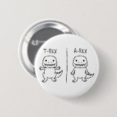 T-Pose T-Rex Sketch Ronde Button 5,7 Cm (Voorkant /achterkant)