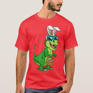 T re paashaas met eiermand Funny dinosaur T-shirt