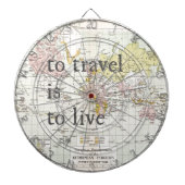 T Reizen is om te leven Dartbord (Voorkant)