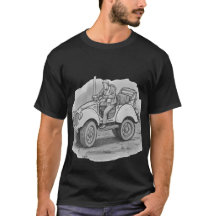 T-Retro Avontuurlijke Ruiter-Vintage Autotekening
