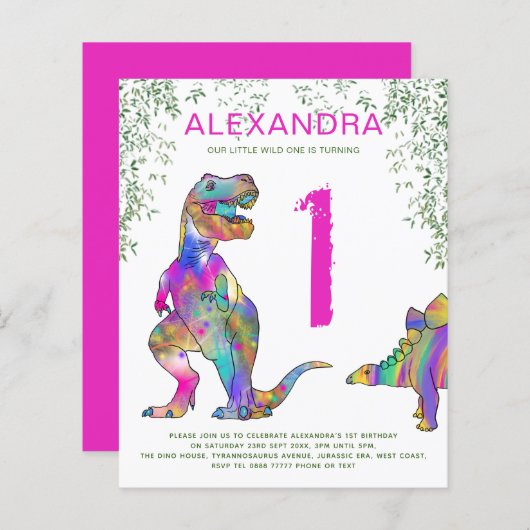 T Rex 1e verjaardag (Voorkant / Achterkant)