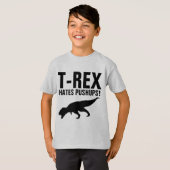 T-REX A HÂTE LES PUSHUPS ! T-shirts amusants (Devant entier)