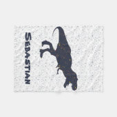T-Rex aangepaste naam ventilatorbank, klein Fleece Deken (Voorkant (Horizontaal))