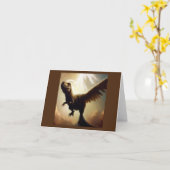 T Rex Angel Kaart (Gele Bloem)