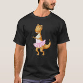 T Rex Artistic Ballet Ballerina Pointe Barr Graphi T-shirt (Voorkant)