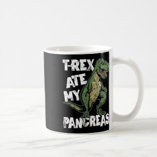 T-rex aten mijn pancreas dinosaurus plezier diabet koffiemok