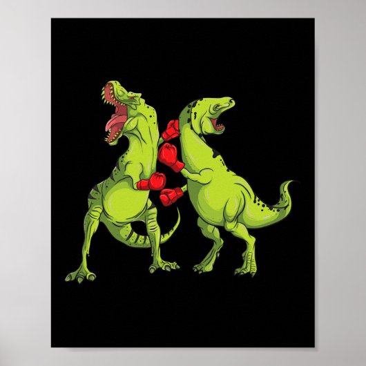 T-rex Boksen Poster (Voorkant)
