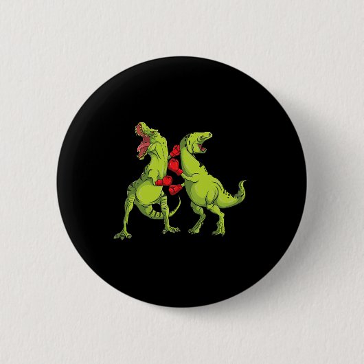 T-rex Boksen Ronde Button 5,7 Cm (Voorkant)