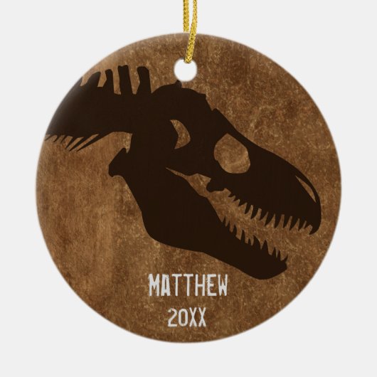 T-Rex Botten Aangepaste versiering Keramisch Ornament (Voorkant)
