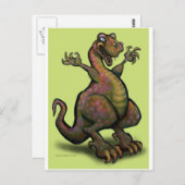T-Rex Briefkaart (Voorkant / Achterkant)