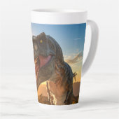 T-Rex Brul ontwerp Latte Mok (Rechterhoek)