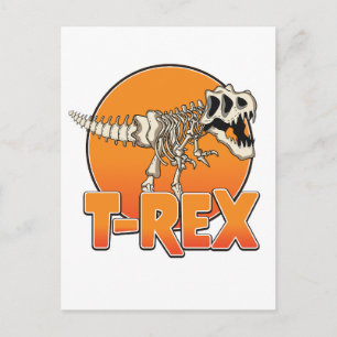 T-REX cartoonalogo Aankondigingskaart