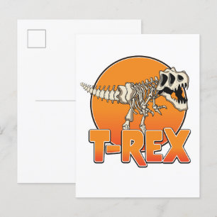T-REX cartoonalogo Uitnodiging Briefkaart