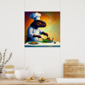 T Rex Chef Poster (Keuken)