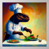 T Rex Chef Poster (Voorkant)