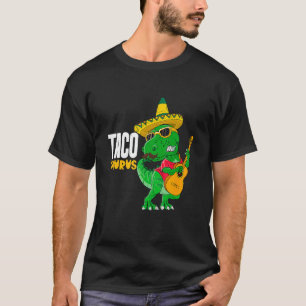 T Rex Cinco De Mayo Dinosaur Tacosaurus Guitar Som T-shirt