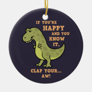 T-Rex Clap II Keramisch Ornament