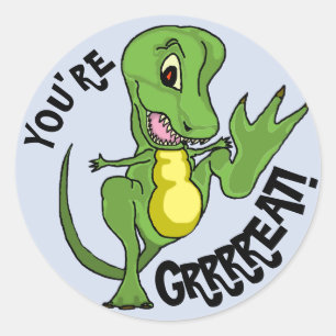 T-Rex Classic Round Sticker