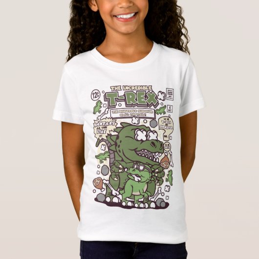 T-Rex Comic Style Enfants T-Shirt (Devant)