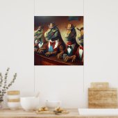 T Rex Cowboys Poster (Keuken)