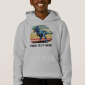 T-Rex Custom Text Kinder Pullover Hoodie uitvoeren (Voorkant)