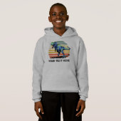 T-Rex Custom Text Kinder Pullover Hoodie uitvoeren (Voorkant volledig)