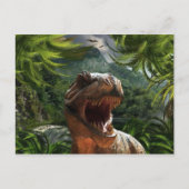 T-Rex Dans La Jungle Carte Postale Dinosaur (Devant)