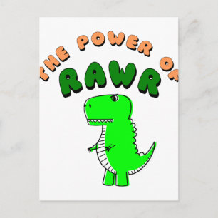 T-Rex de kracht van de RAWR Briefkaart