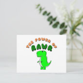 T-Rex de kracht van de RAWR Briefkaart (Staand voorkant)