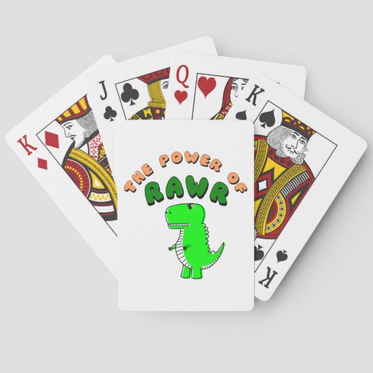 T-Rex de kracht van de RAWR Pokerkaarten (Achterkant)