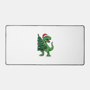T-Rex de Noël portant un sapin de Noël
