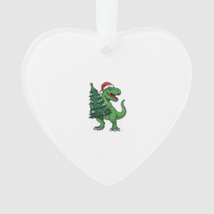 T-Rex de Noël portant un sapin de Noël