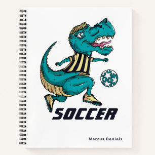 T-Rex de Sport van de Speler van de Voetbal met Na Notitieboek