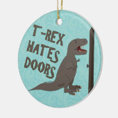 T-Rex-deuren Keramisch Ornament (Links)